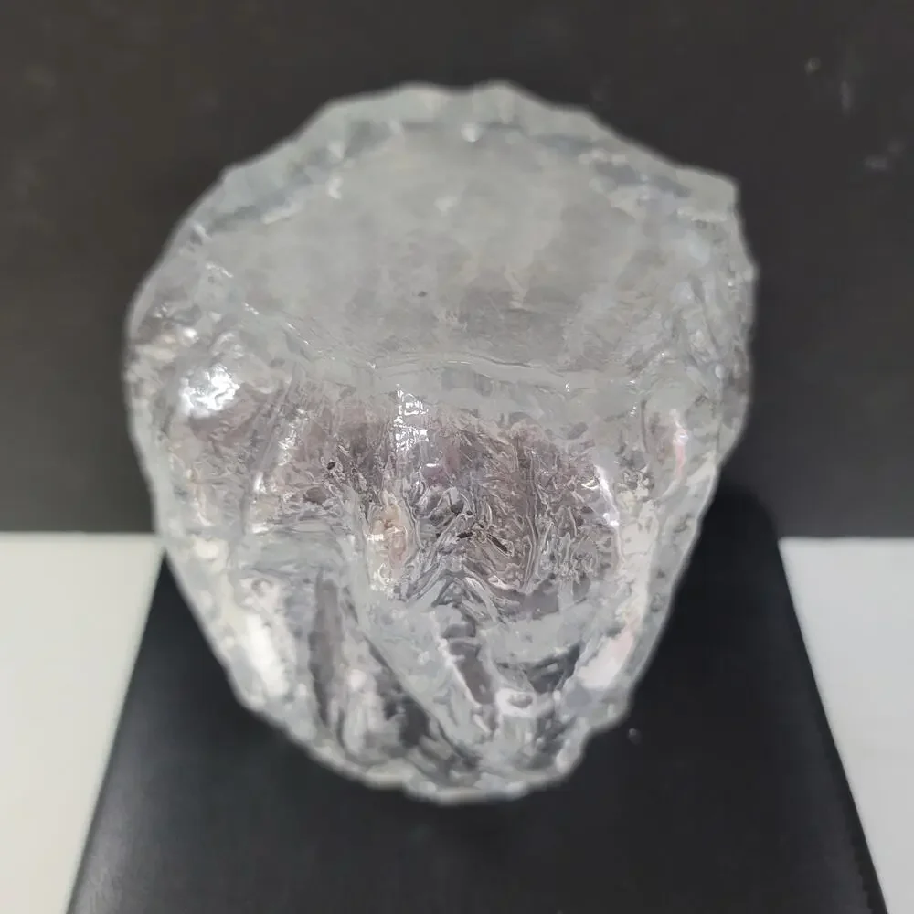 Vintage Ingrid Glashutte Ice block MCM vase 5.5